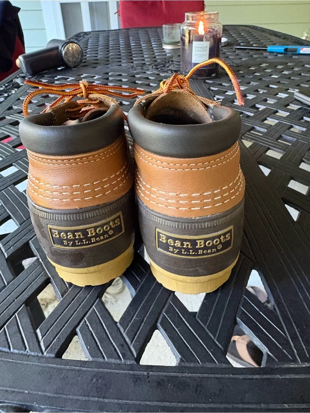 L.L. Bean Two-Tone Brown and Tan Men’s Boat Shoes Run big- size down 1.5 - 2 siz
